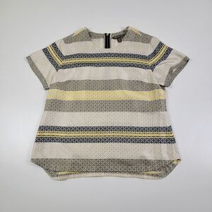 Tommy Bahama Striped Silk Blouse Multicolor Size Large